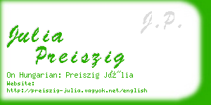 julia preiszig business card